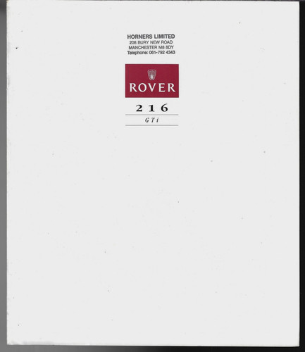 Rover 216 gti - 1990, uk