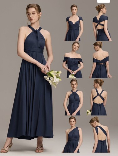 Navy multiway bridesmaid dress - bridesmaid,