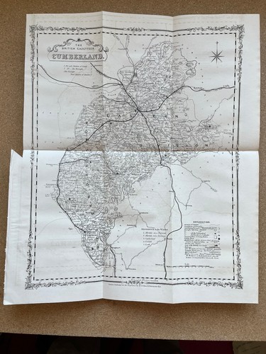 Antique map cumberland 1852 - of,