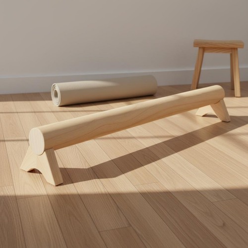 Wooden balance beam - balance, natural