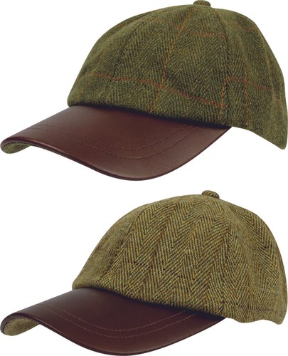 Tweed leather peak - tweed,