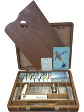 Vintage Winsor & Newton Artists' Oil Colour Paint Travel Set Wooden Series 1 & 2