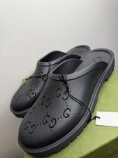 Gucci Mens Black Rubber GG