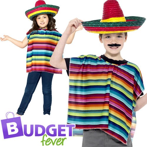 Mexican sombrero poncho - sombrero, +
