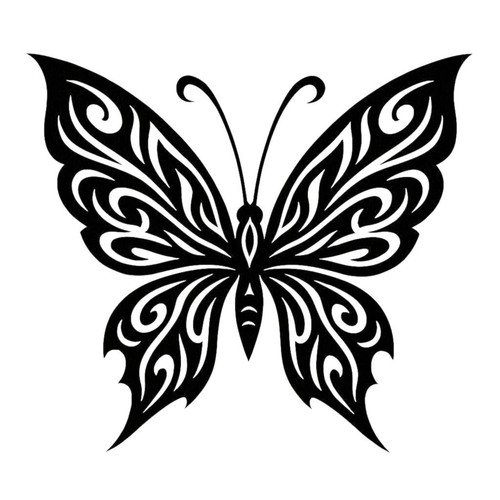 Butterfly decal tribal bug - decal,