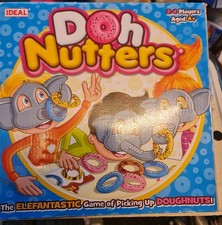 Doh Nutters Game IDEAL Elephant Mask Doughnuts Ring Grab Game Fun Party COMPLETE