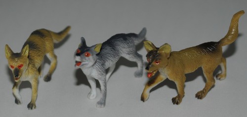 Plastic animal wolves - plastic, wolf