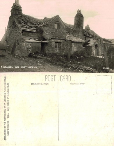 Vintage postcard tintagel - vintage,