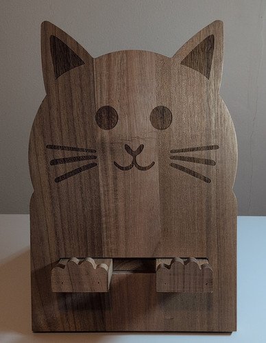 Wooden cat book stand - cat, free