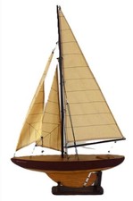 A Carved Wooden Pond Boat With