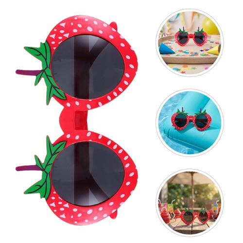 Reusable strawberry eyeglasses - reusable,