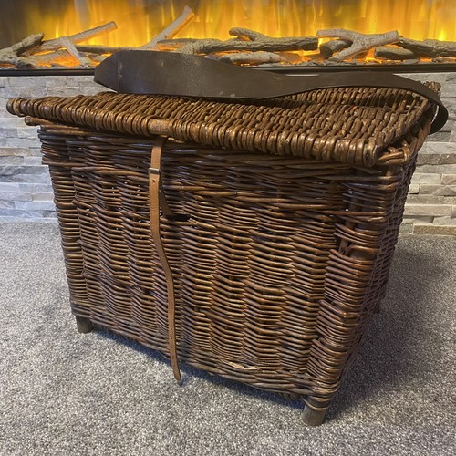 Vintage old wicker fishing - vintage,