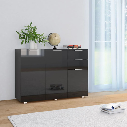 Sideboard high gloss black - high,