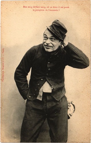 Old postcard men bergeret - men,