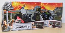 Jurassic World - Velociraptor Blue, Owen Grady & Motorcycle - Rip-Run Dinos NEW!