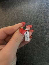 9ct Yellow Gold Engagement Ring With Black Opal And Diamonds, Size N