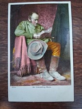 An Interesting Book Vintage Postcard