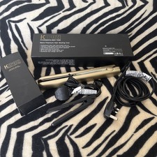 KIPOZI Hair Straightener Wide Plate Titanium Flat Iron with Digital LCD Display