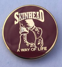 SKA REGGAE SKINHEAD BADGE - A WAY OF LIFE BOOTS - DM RED