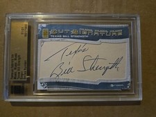 2012 Famous Fabrics Ink Music TEXAS BILL STRENGTH Singer Cut Signature Auto 1/1