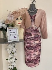 Mother of Bride Groom Condici Peach Melba Size 20 Dress Jacket Hatinator