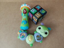 Vtech Interactive Toys Bundle, Sing Along Microphone, Baby Caterpillar, ABC Cube