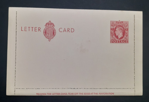 Kgvi postal stationery - postal, 2