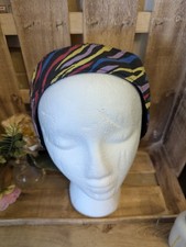 Vintage Head Band BULA USA Striped 3” Wide Ear Covering Retro Ski