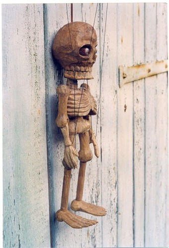 Puppet skeleton handmade - -,