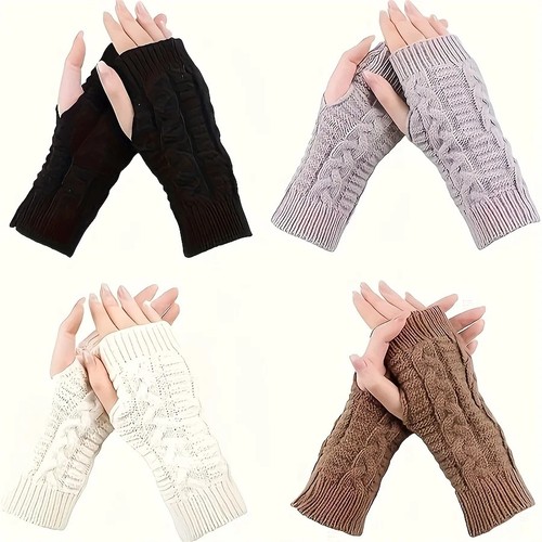 Women wrist arm knitted mitten - arm,