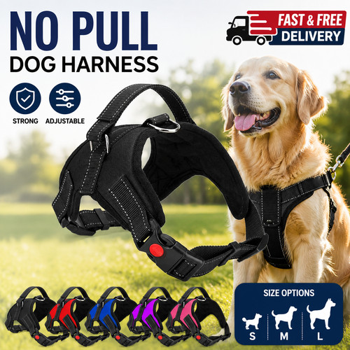 Pull dog harness adjustable - harness,