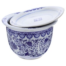  Porcelain Flower Pots Blue