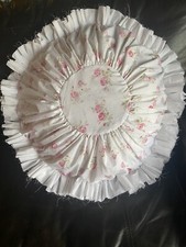 Rachel Ashwell Custom 20 “ Round Ruffled scattered Rose Cotton Pillow Sham
