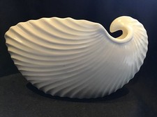 Sylvac Mid Century Shell Vase White Green 616 Vintage.