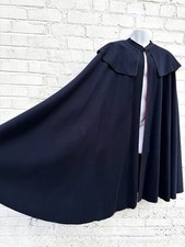 Vintage wool cloak cape navy