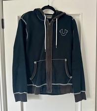 True Religion Boys Black Zip Hoodie Size S/p Age 7  8  Years