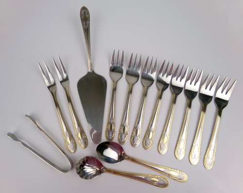 Dessert cake serving forks - serving:,