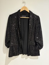 M&S Collection Black Sequin Blazer (UK Size 10)