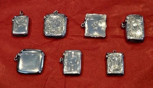 Solid silver vesta cases - 7,