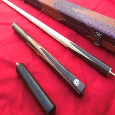 Handmade 3 piece GRADE A Ash Snooker/Pool Cue Complete Set