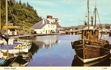 BOATS Crinan Argyll Postcard A