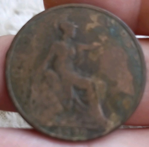 Queen victoria one penny - queen,