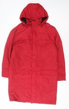 Cotton Traders Men's Red Parka Coat Size M