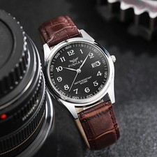 Mens Leather Band Fashion Luxury Business Casual Men Watches
