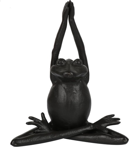 Cast iron yoga frog - iron,