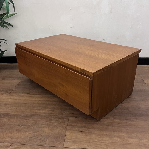 Teak low bedside - bedside/media, cabinet