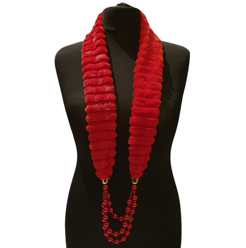 Statement red faux - faux, fur
