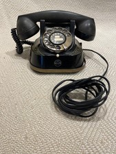 Vintage Black Belgian FTR Bell Metal & Bakelite Telephone Model RTT 56 B 