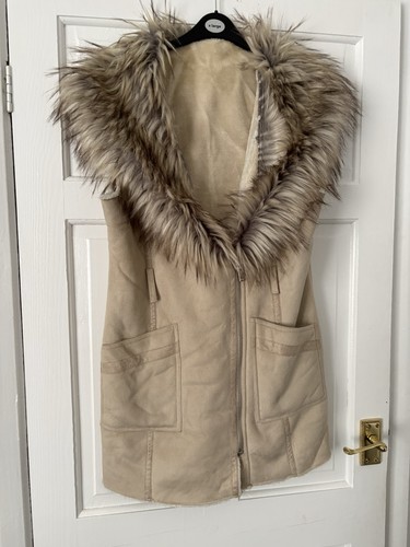 Women beige faux fur trim - women’s,