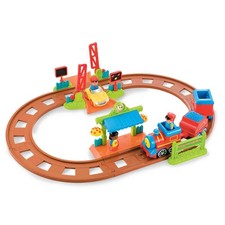Happyland Magic Motion Train Playset with Sounds Lights Figures and Track Set